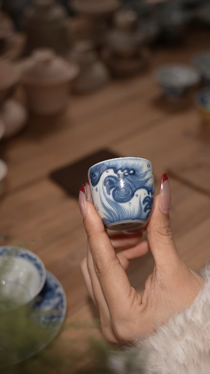 杯子陶景德镇陶瓷摆件