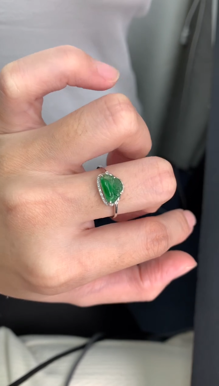 【闪购商品】定制翡翠18K金镶嵌模式推广期24小时鉴赏期