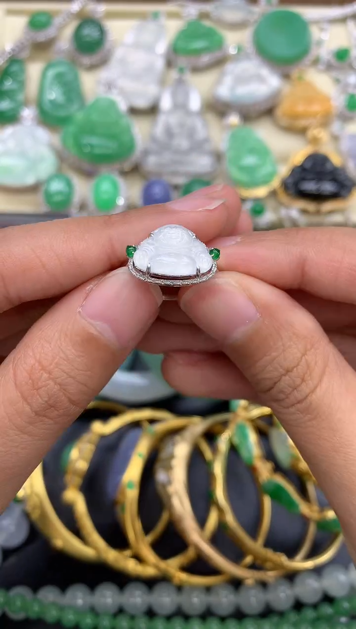 【闪购商品】翡翠戒指18K金镶嵌201-中国好珍宝