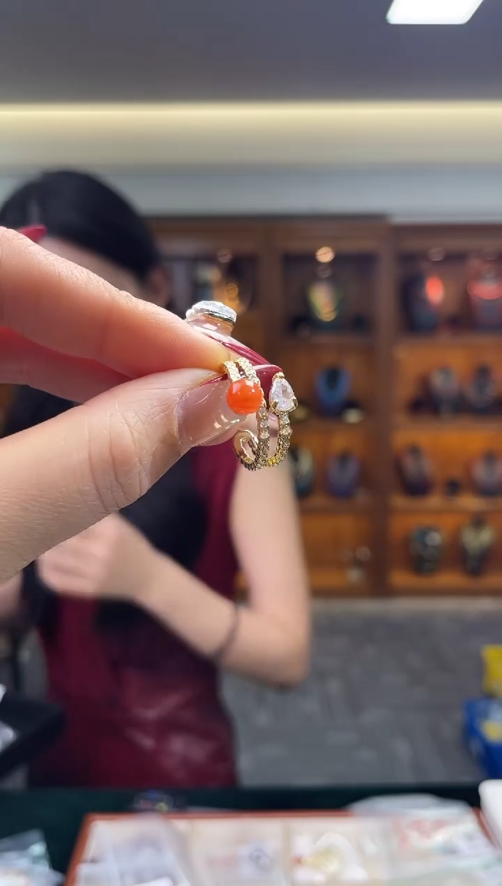 未镶嵌南红玛瑙戒指（多样性发一件）