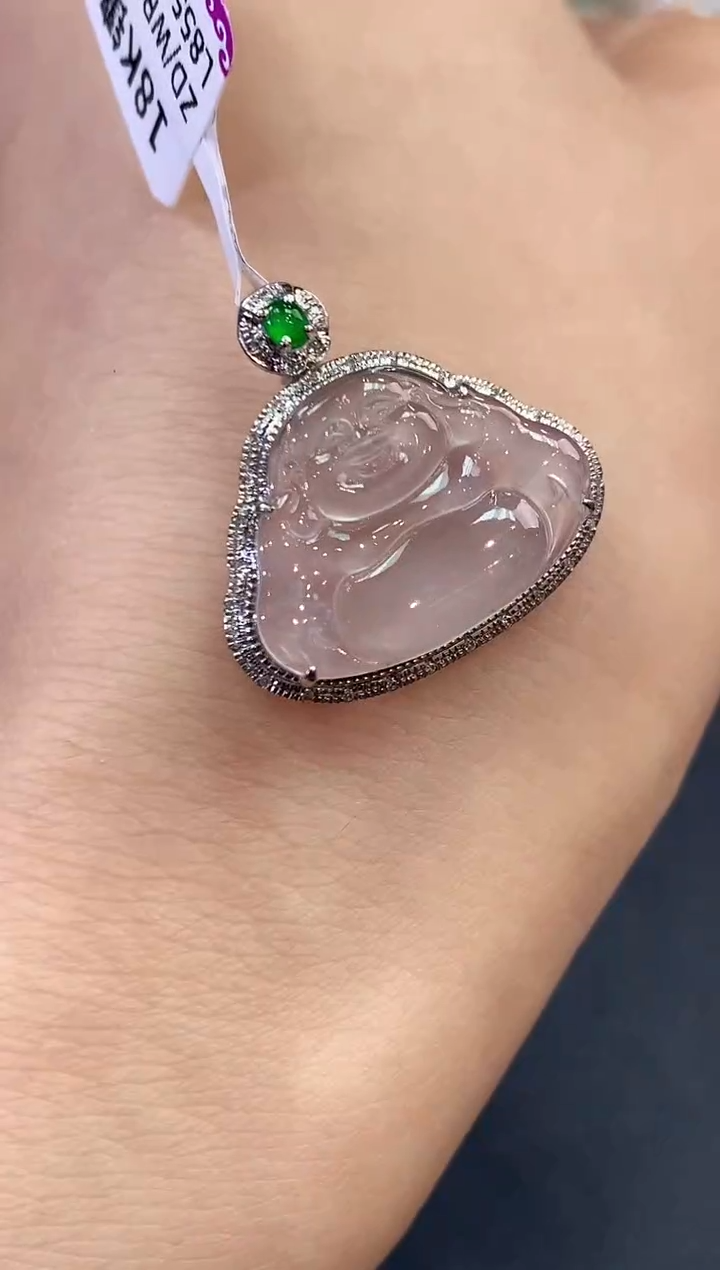 【闪购商品】翡翠吊坠(不含链)18K金镶嵌 C10