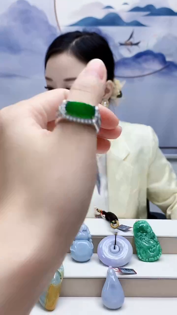 未镶嵌定制翡翠4852lr-毛货挂件80