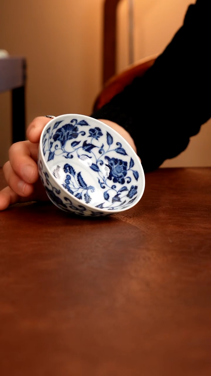 摆件陶景德镇瓷器，青花瓷手绘茶具~