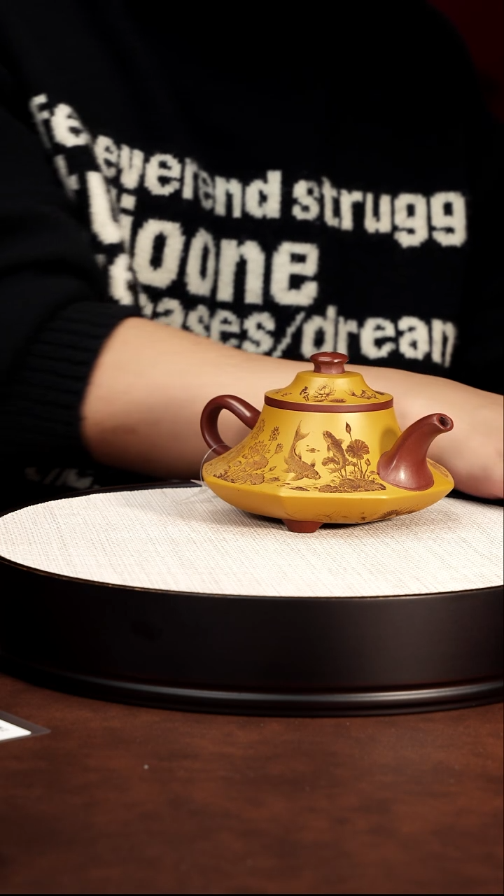 茶壶紫砂宜兴紫砂 云炉壶底槽青粉浆 钱兴芳