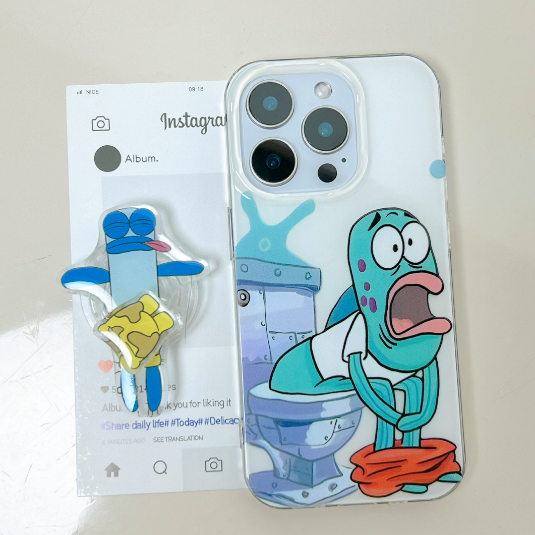 【142】比奇堡马桶丑鱼适用苹果17iPhone16华为小米oppovivo