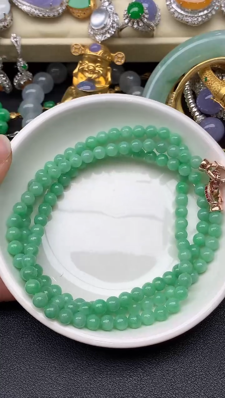 未镶嵌手串翡翠209-雪姐翡翠天天见