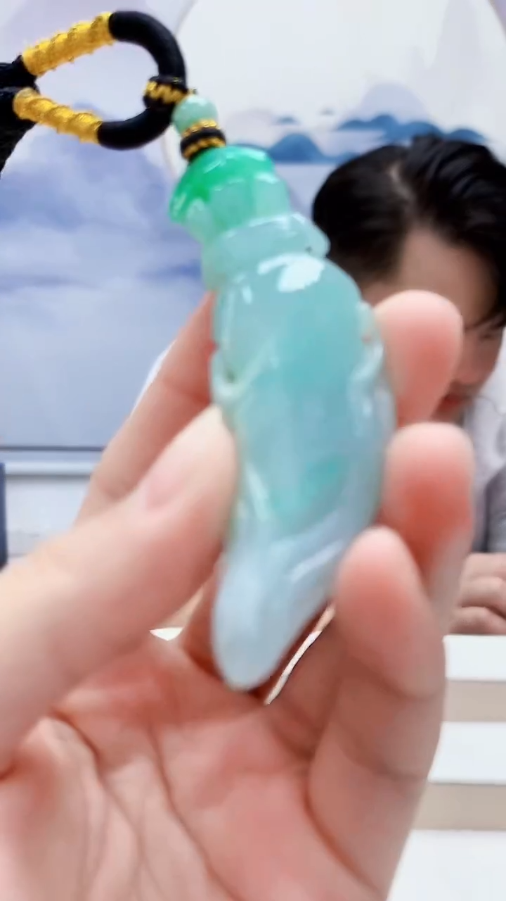 未镶嵌定制翡翠5060lr-毛货挂件33