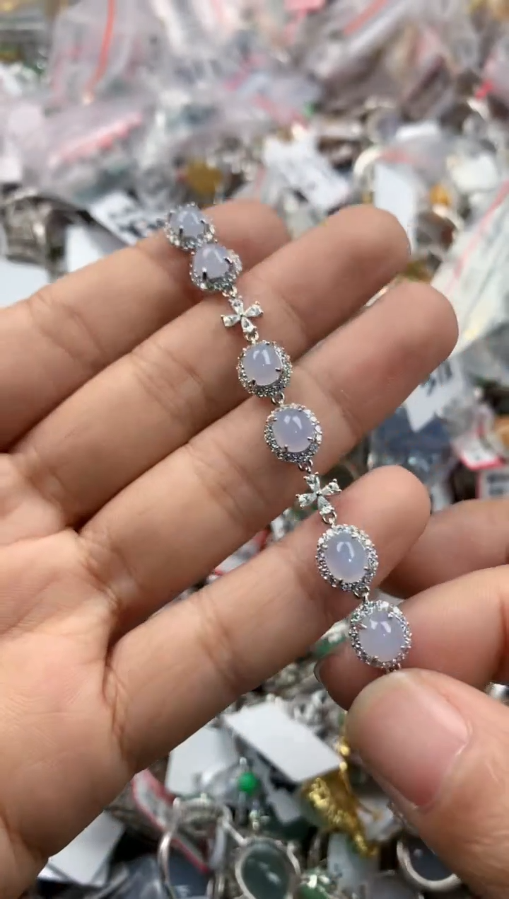 银S925镶嵌戒指翡翠222----7