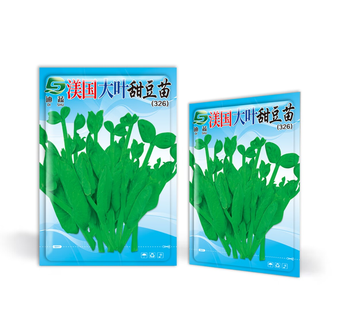 渼国大叶甜豆苗种子四季可种油清25天收获广东特色青菜种子