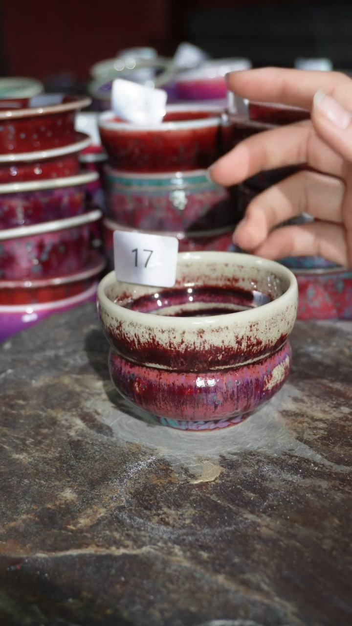 摆件陶精品窑变钧瓷茶器