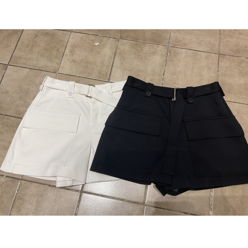 13933黑白两色双口袋工装百搭休闲短裤