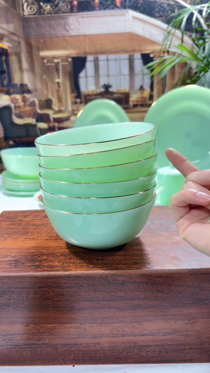 【闪购商品】....5.5英寸玉瓷碗6个口径13.8厘米  