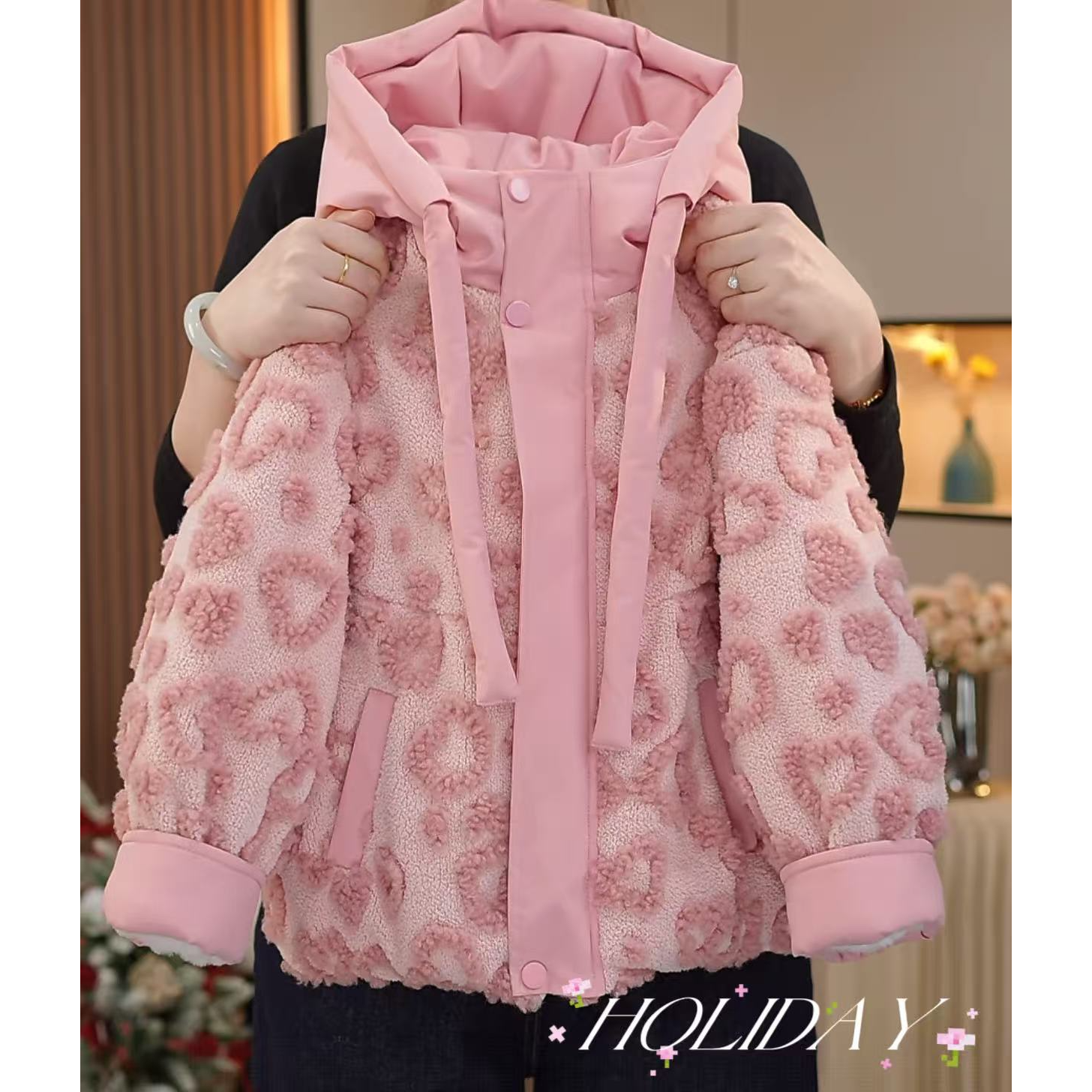 现货-女童外套冬装2025新款中大儿童加绒加厚上衣