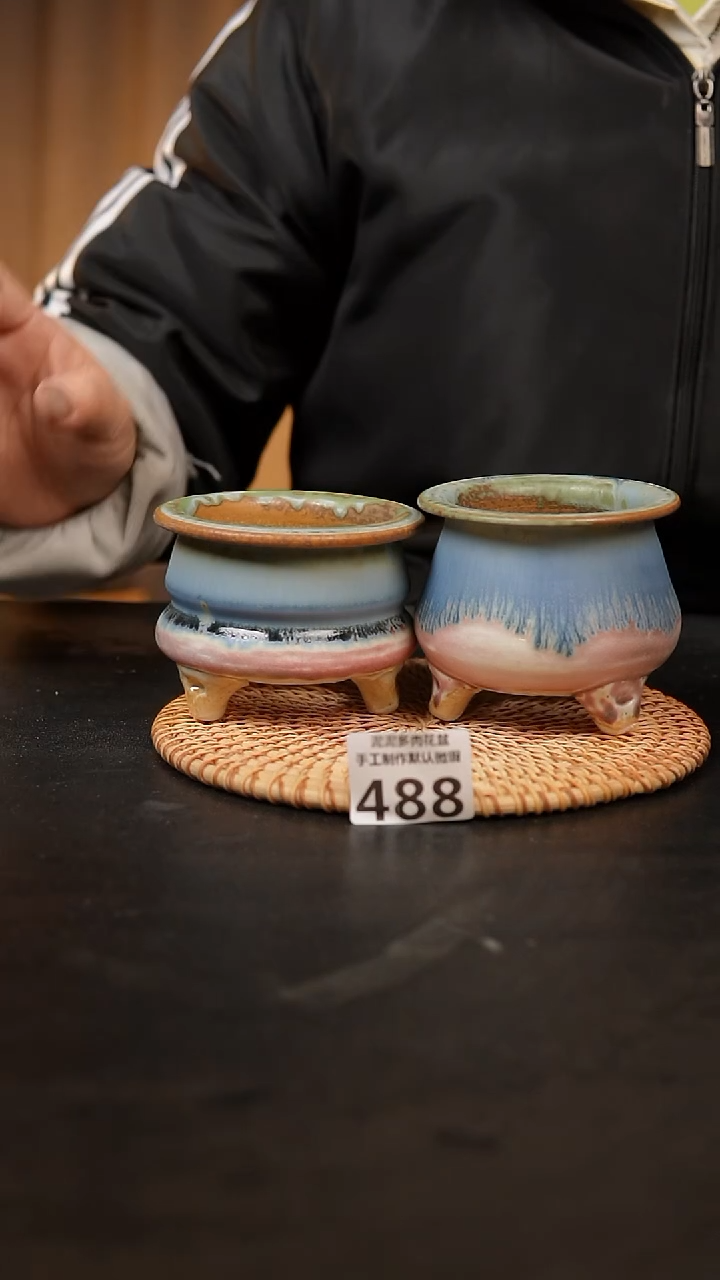 【闪购商品】瓷片488泥泥手工花盆口7