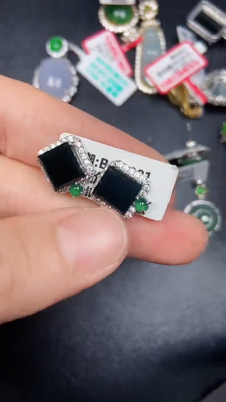 银S925镶嵌戒指翡翠4200