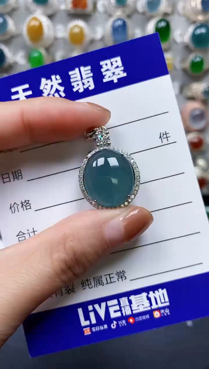 【闪购商品】翡翠颈饰银S925镶嵌0411
