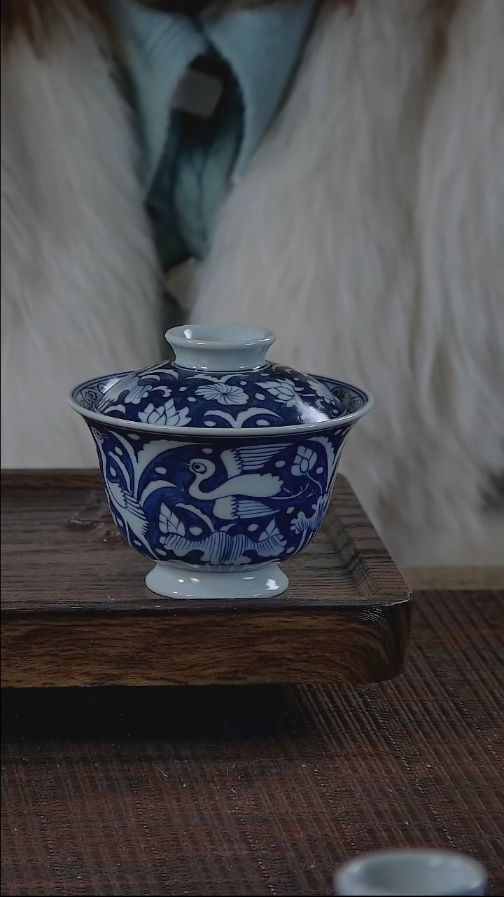 【闪购商品】折葵非器手工手绘一路连升盖碗