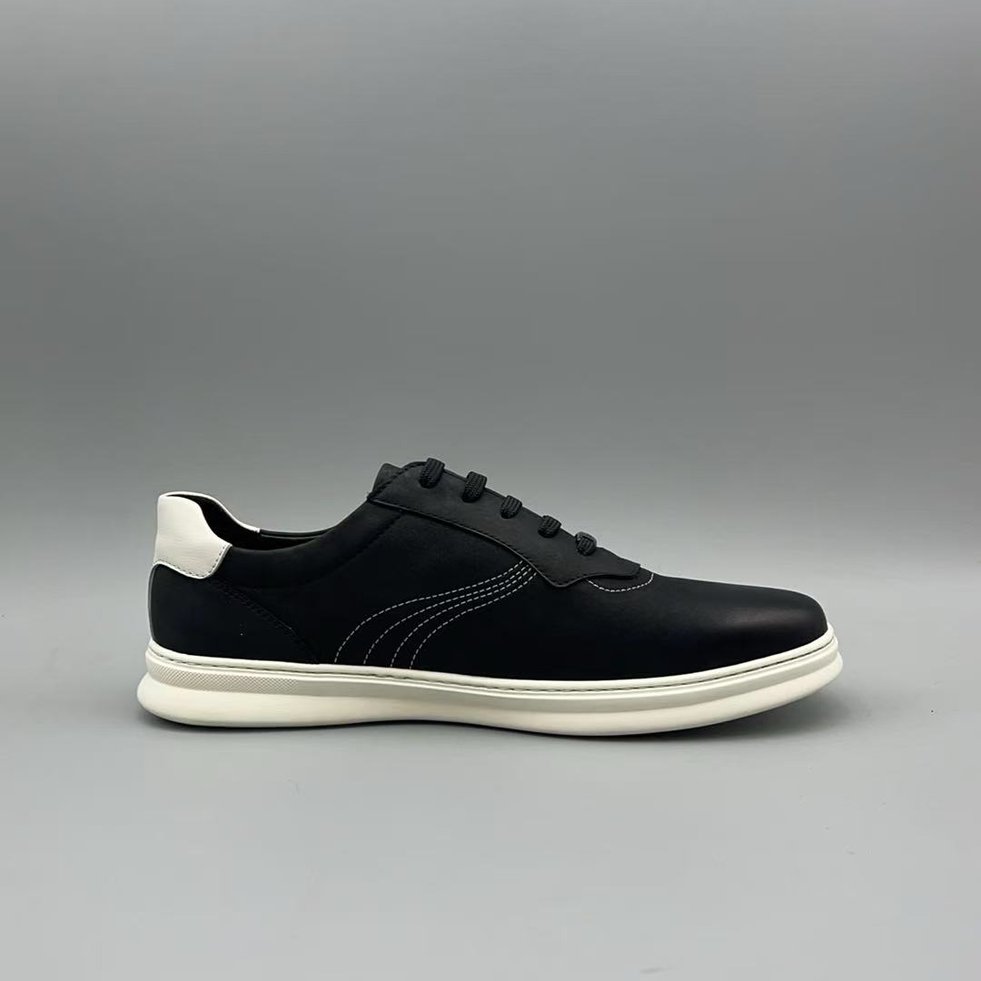 新款轻质厚底系带男士皮鞋休闲鞋C436