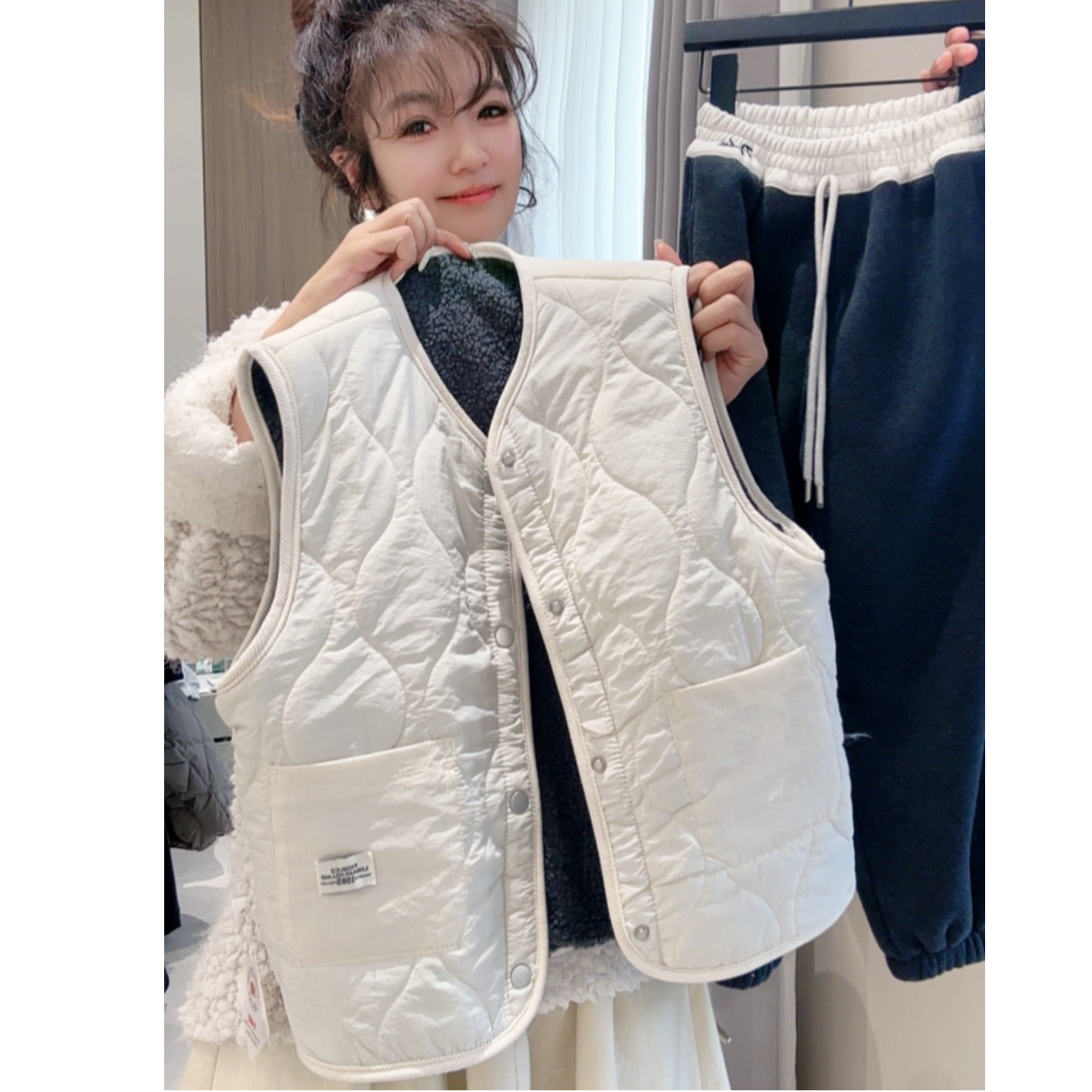 【校服神器】男女童亲子两面奥粒绒马甲2025冬季儿童中大童马甲zl