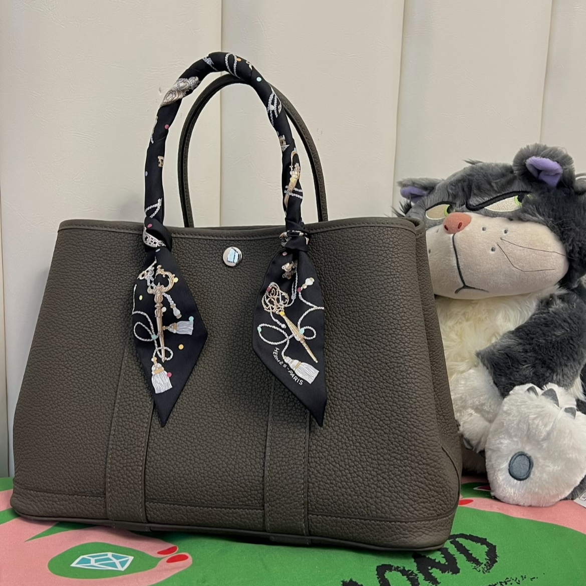 99新 Hermes/爱马仕 7姐专场/ F6桉树绿银扣 花园 30 U刻 