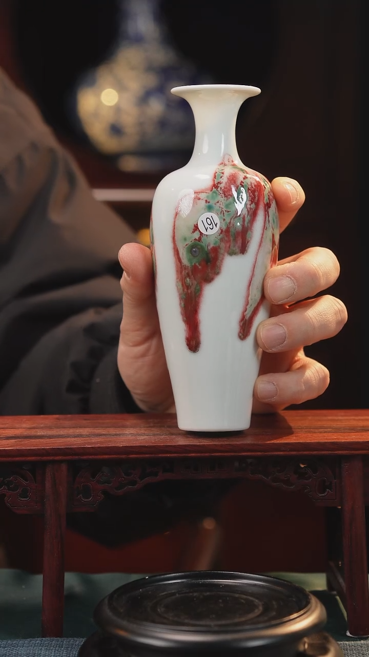 【闪购商品】摆件纯手工原创高温陶瓷〖红包翠釉里红〗