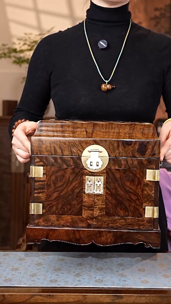 乌木类家具金丝楠阴沉木满纹 官皮箱