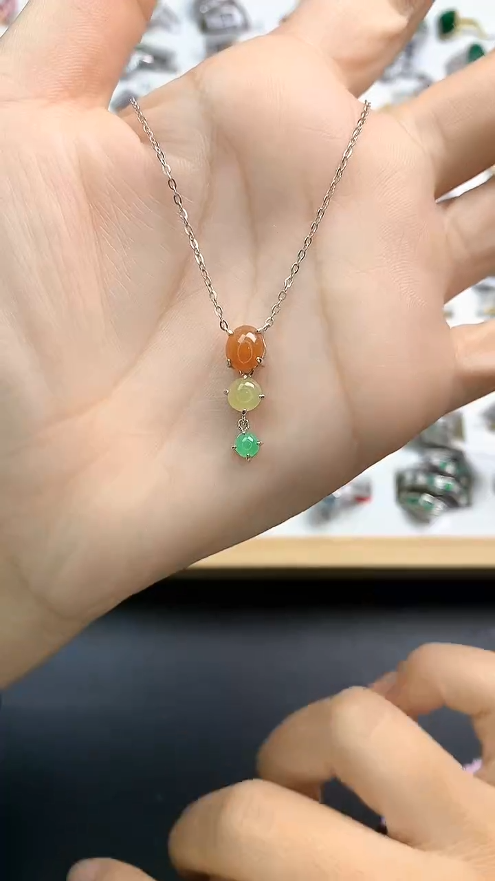 【闪购商品】翡翠颈饰银S925镶嵌 翡翠 颈饰 银S925镶嵌