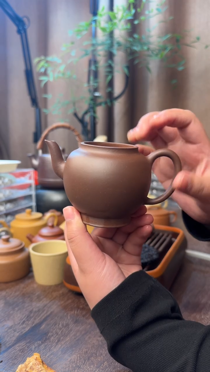 茶壶紫砂南州高士-半手工-黄龙山紫泥-40目-容量：200CC