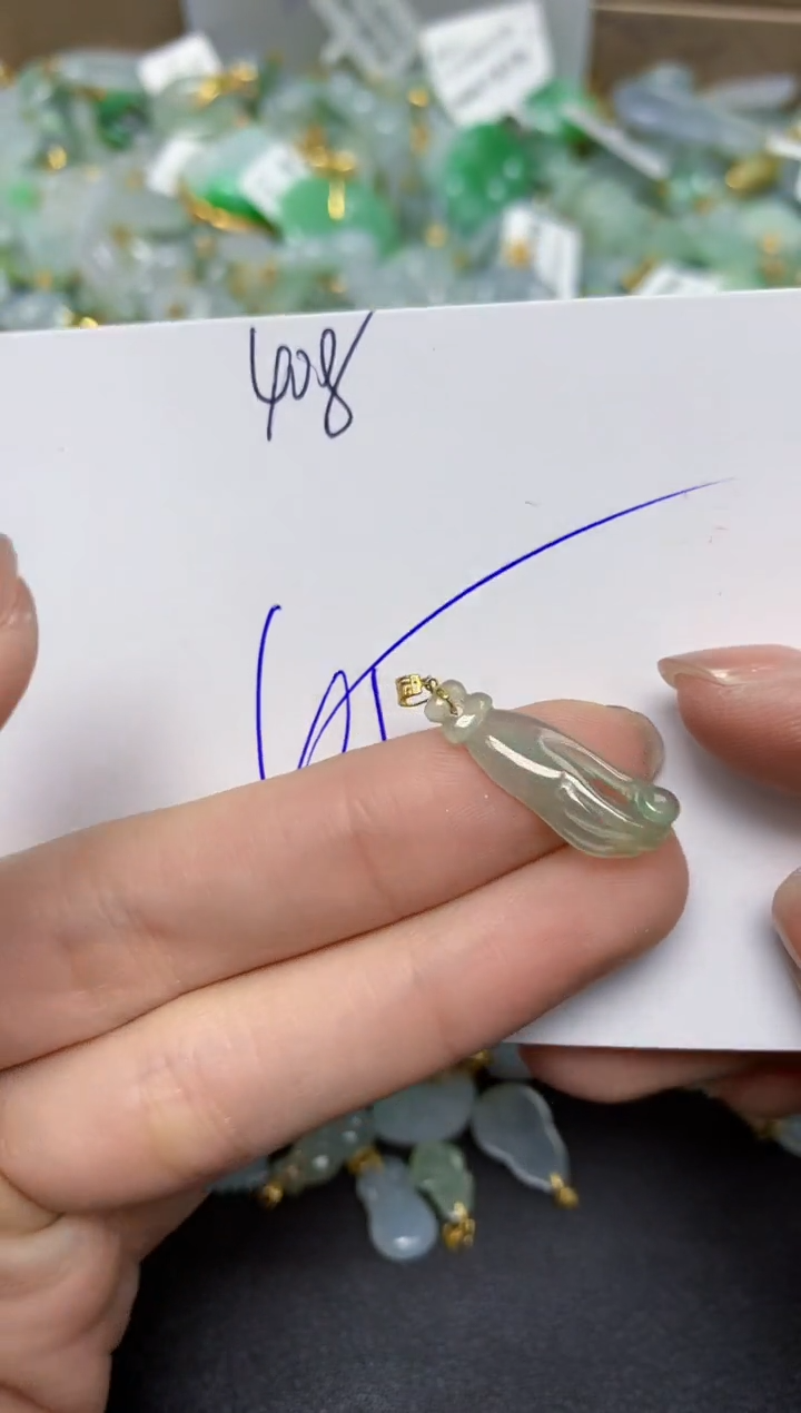 【闪购商品】翡翠颈饰18K金镶嵌 天然翡翠A货