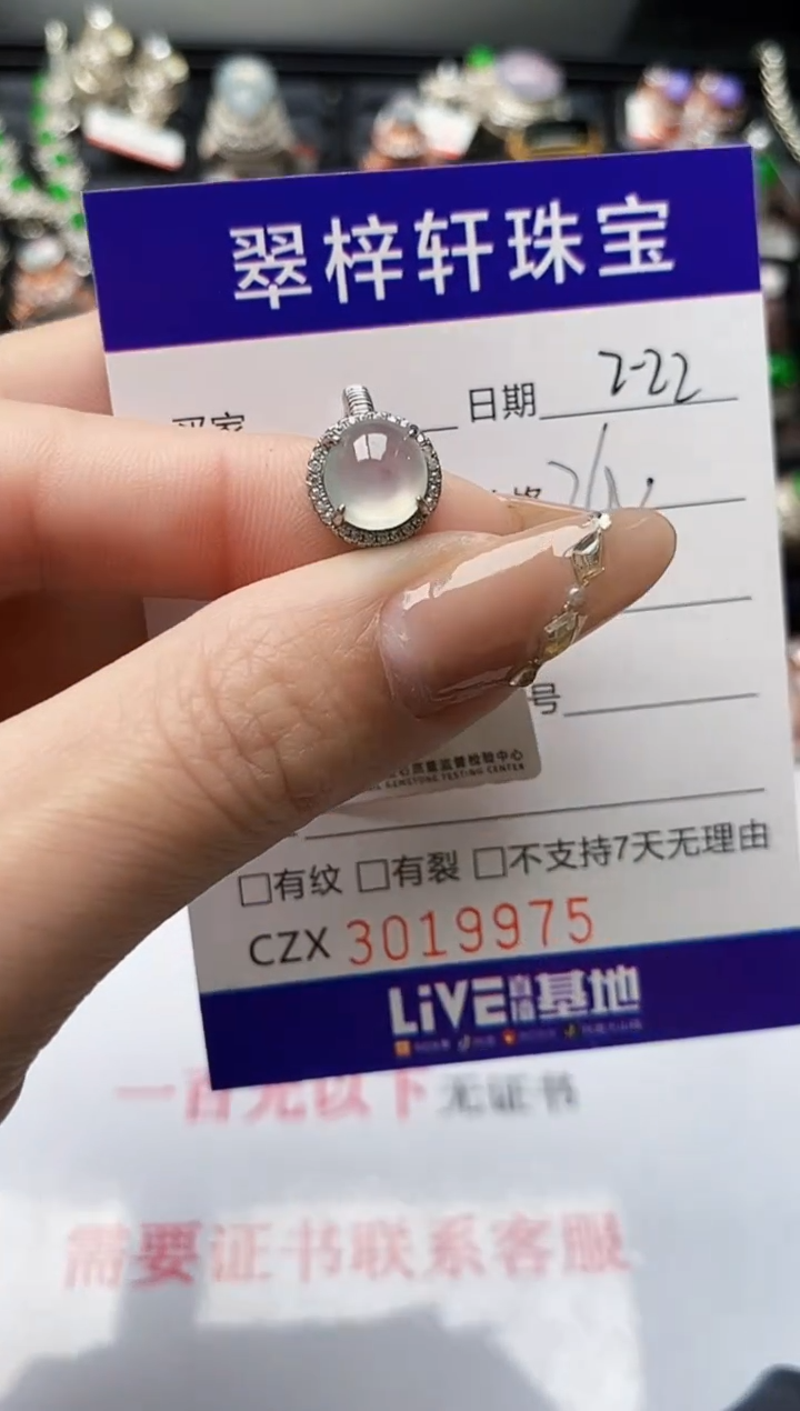 【闪购商品】翡翠戒指银S925镶嵌/9975