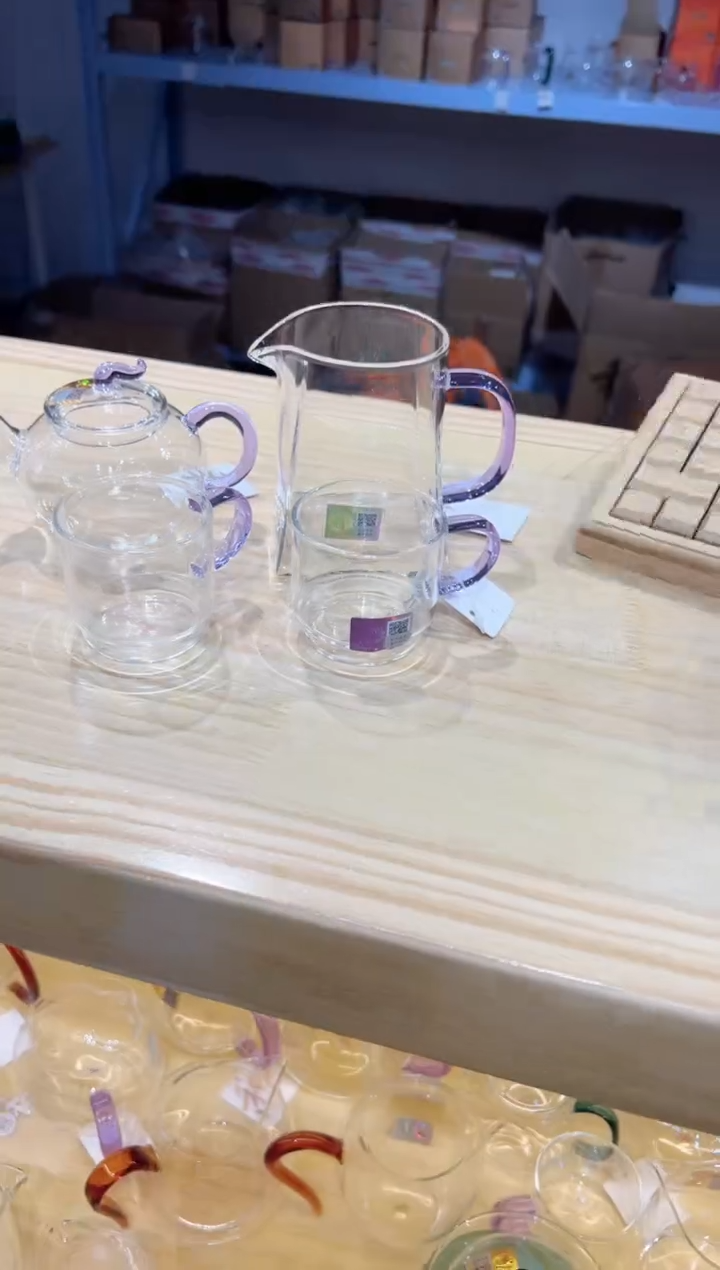 禾器-丰登壶-浅紫色+瀚然茶海浅紫+逸杯浅紫2只