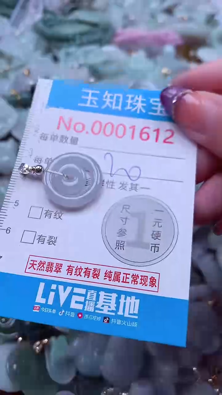 翡翠未镶嵌吊坠(不含链)1612