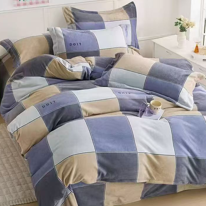 高级牛奶绒 凯丽 蓝| 李李纯棉定制 高级加厚 保暖亲肤冬季