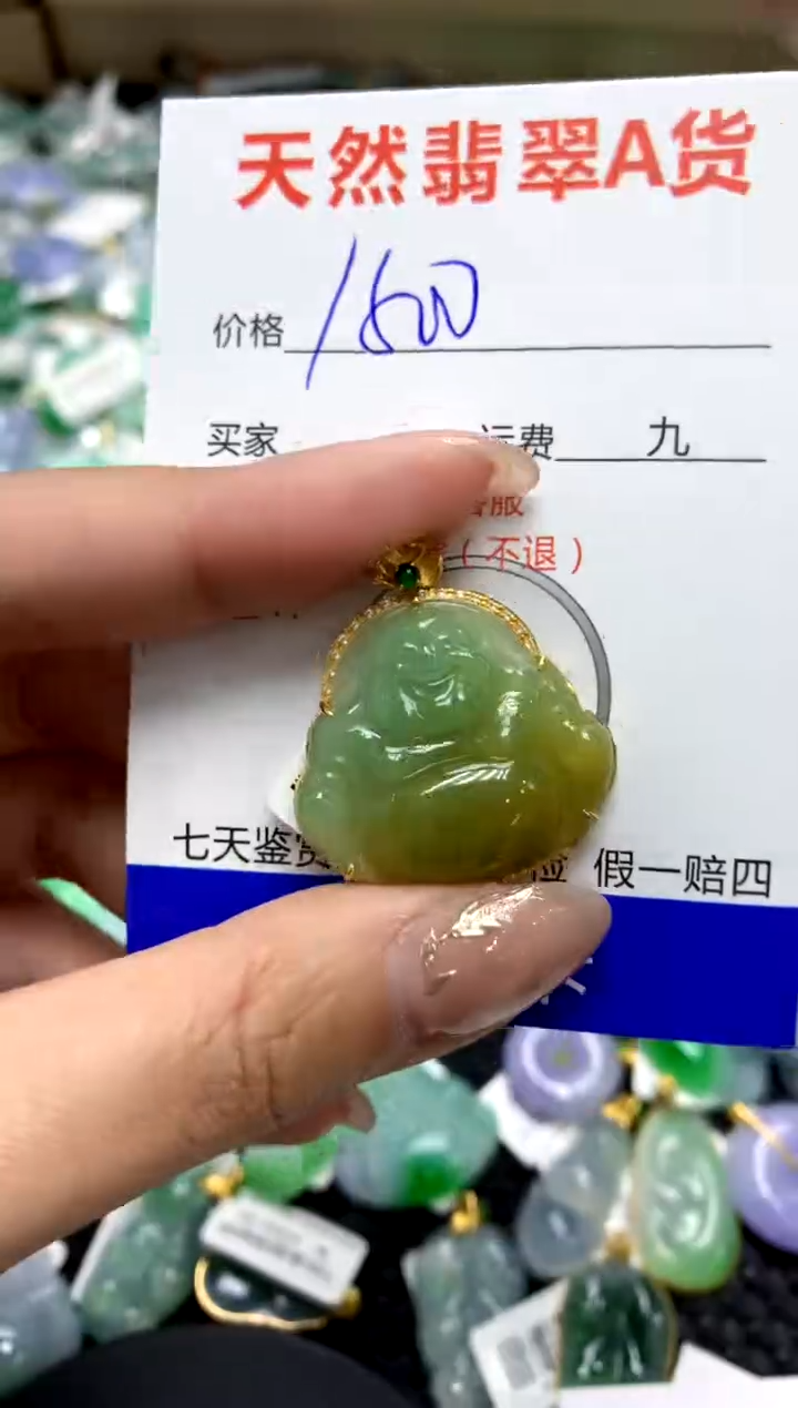 【闪购商品】翡翠颈饰18K金镶嵌111111111