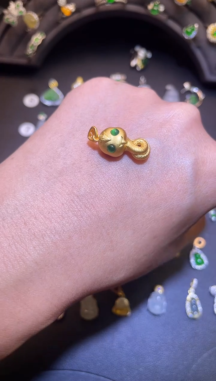 吊坠(不含链)银S925镶嵌翡翠1