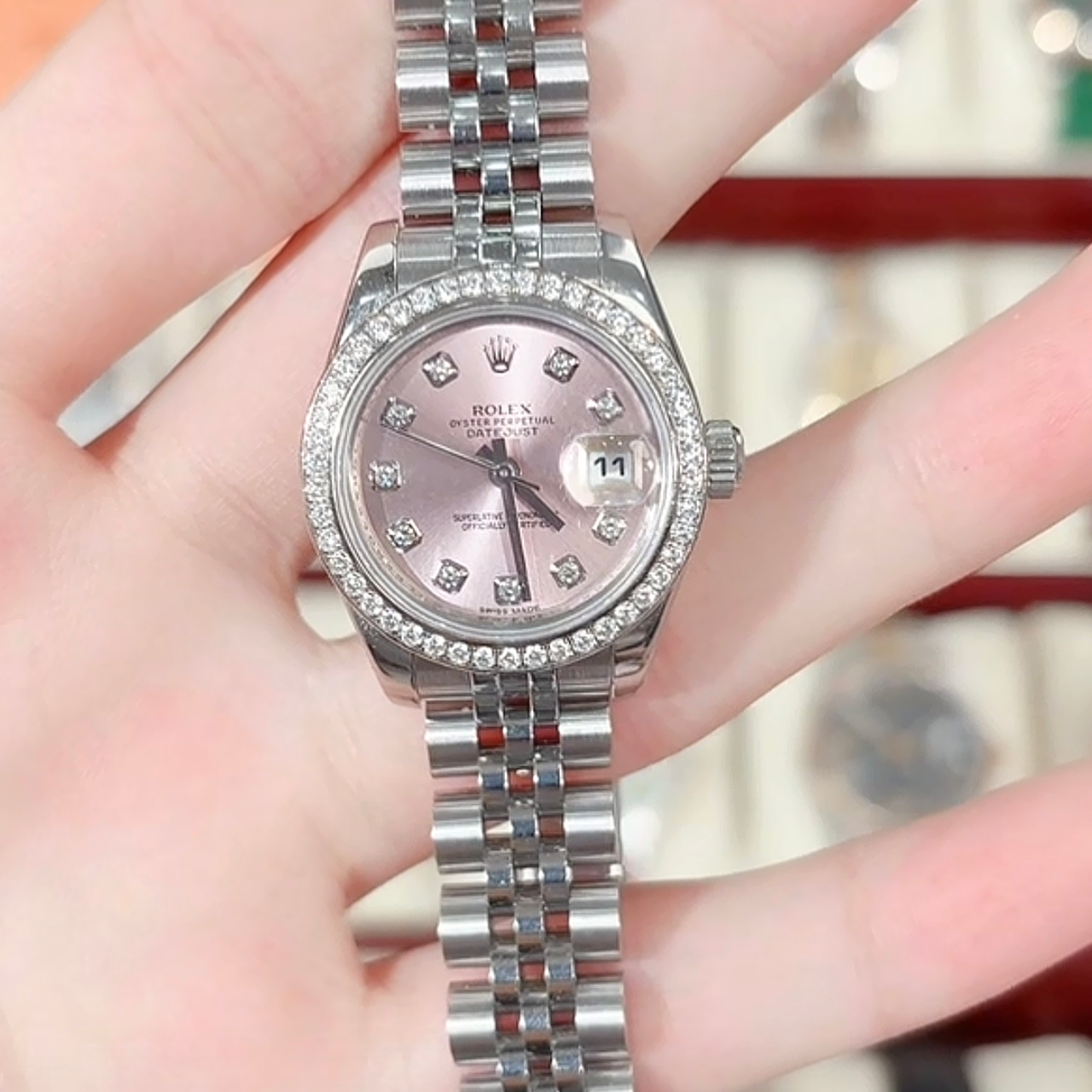 99新 Rolex/劳力士 女装日志型系列179384腕表/WHT032233