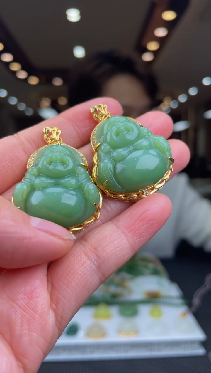 【闪购商品】定制和田玉银S925镶嵌天然和田玉多样性发其一 