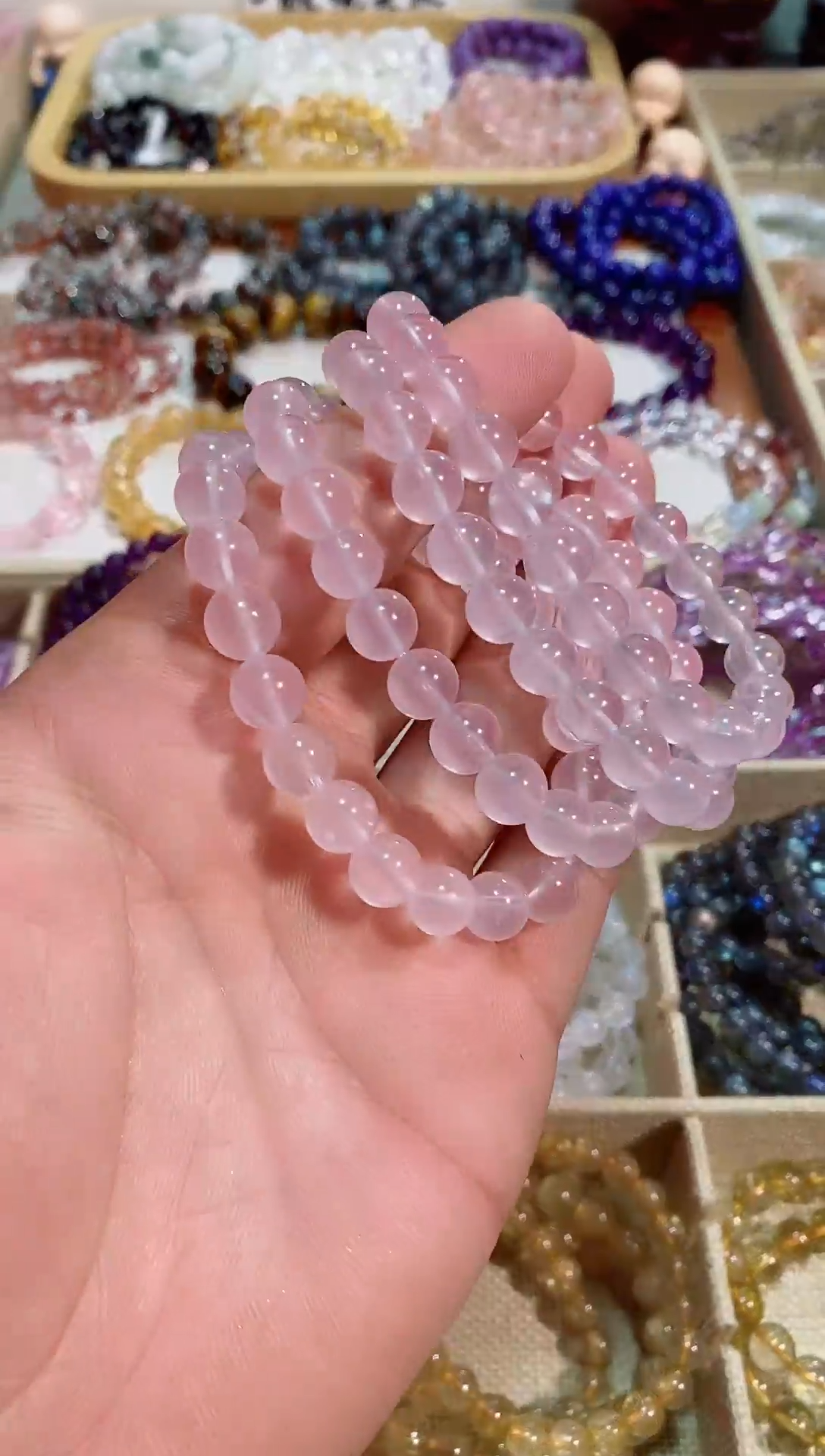 【闪购商品】水晶手链未镶嵌莫桑比克粉水晶8m+ (多样性发其一）