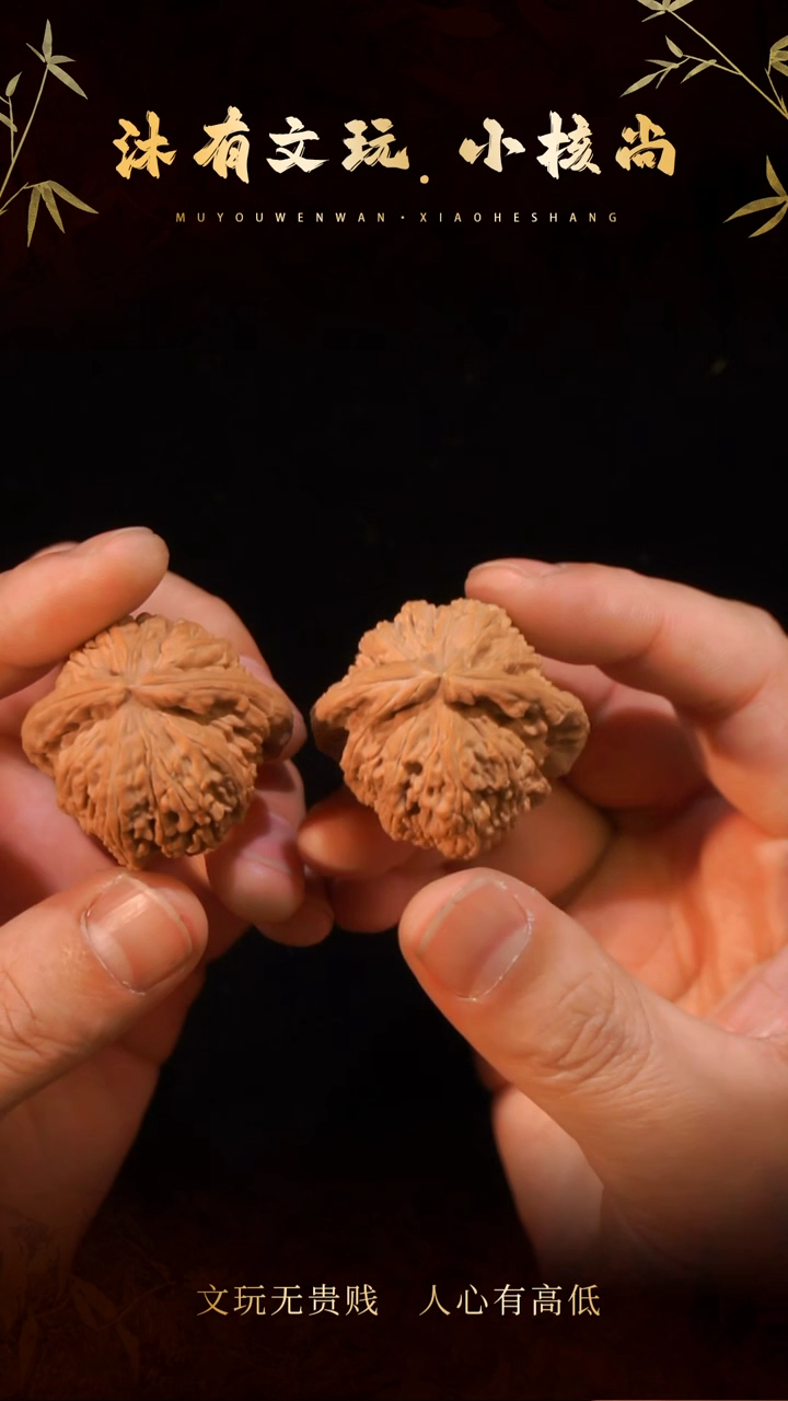把件文玩核桃40三角白（白狮子）