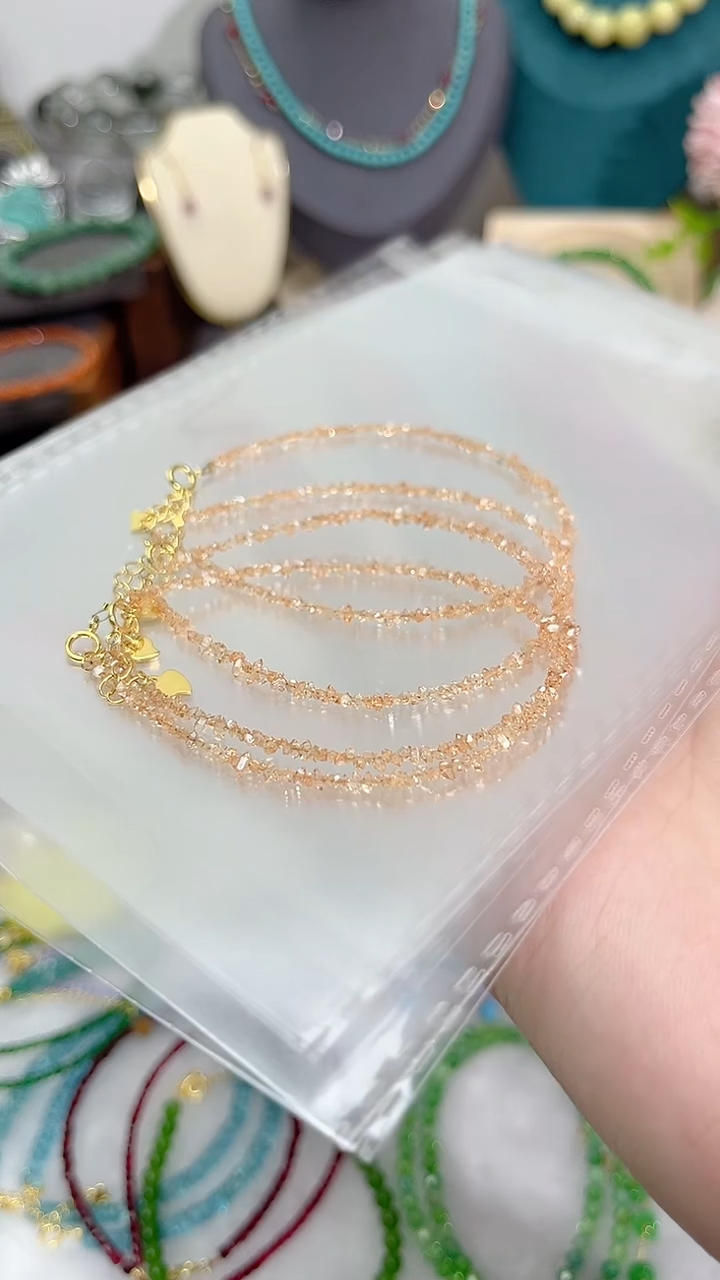 【闪购商品】钻石手链银S925镶嵌香槟99