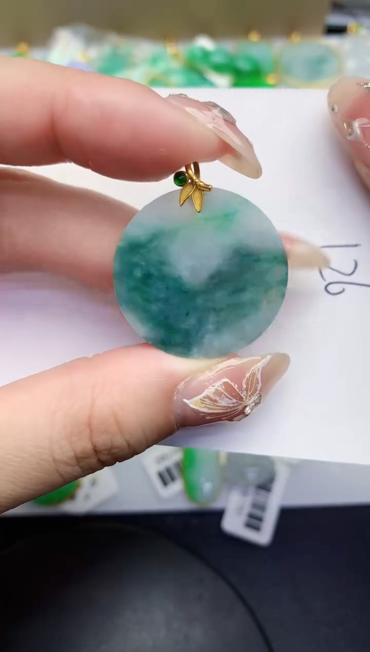 【闪购商品】翡翠颈饰18K金镶嵌0000000000