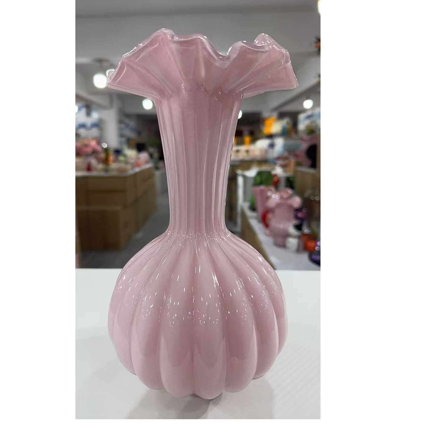 S外贸孤品花瓶花器粉色折纸