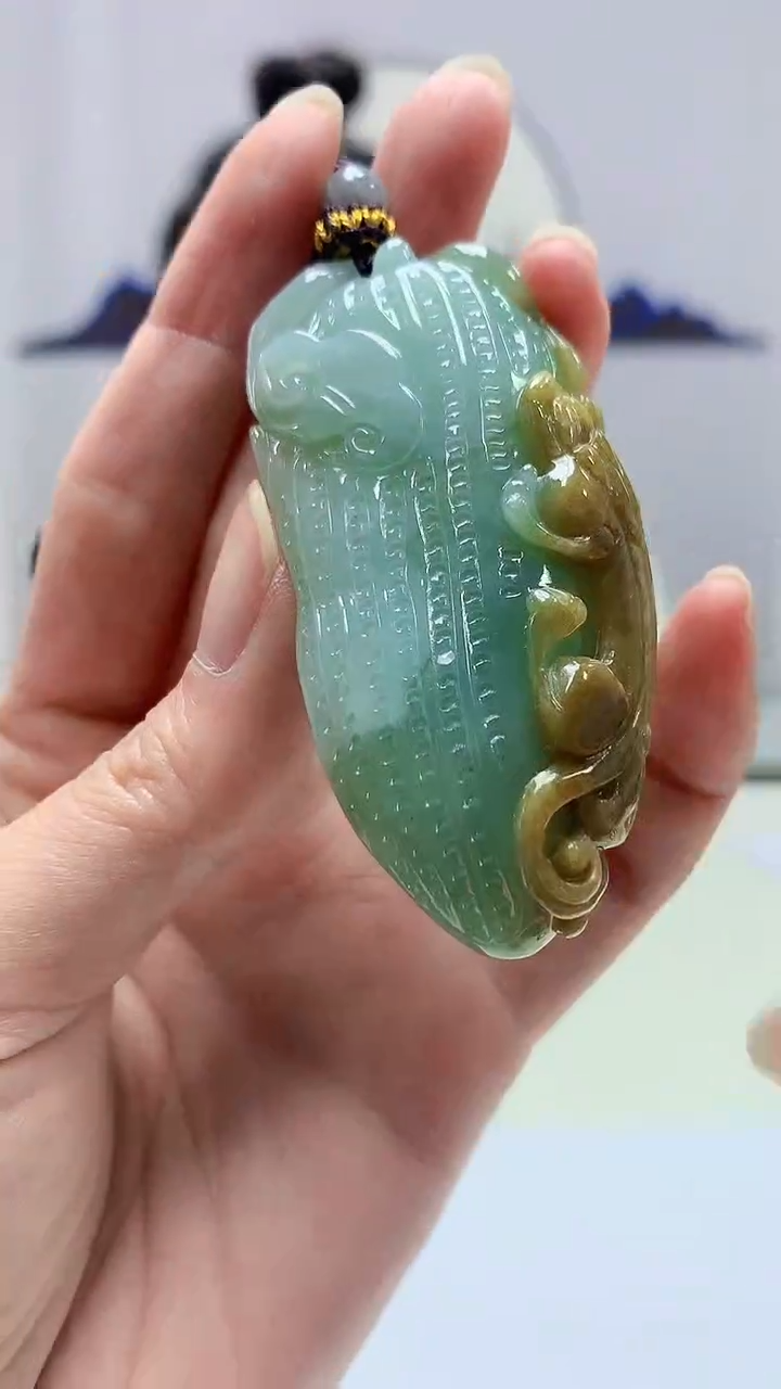 【闪购商品】定制翡翠未镶嵌4902zm-毛货挂件134花生