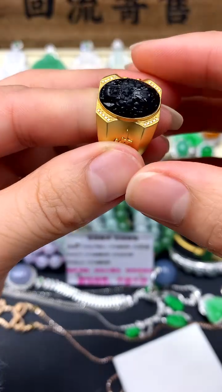 【闪购商品】翡翠戒指18K金镶嵌257-中国好珍宝