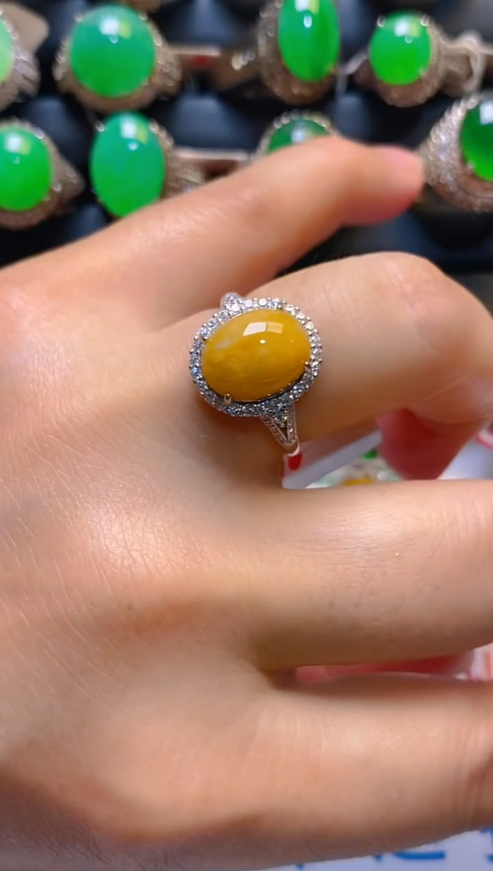 【闪购商品】翡翠耳饰银S925镶嵌天然A货翡翠1