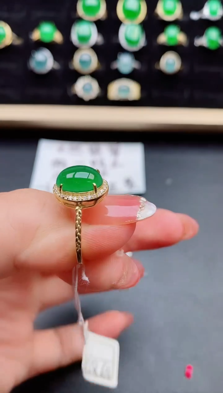 【闪购商品】翡翠戒指银S925镶嵌21212