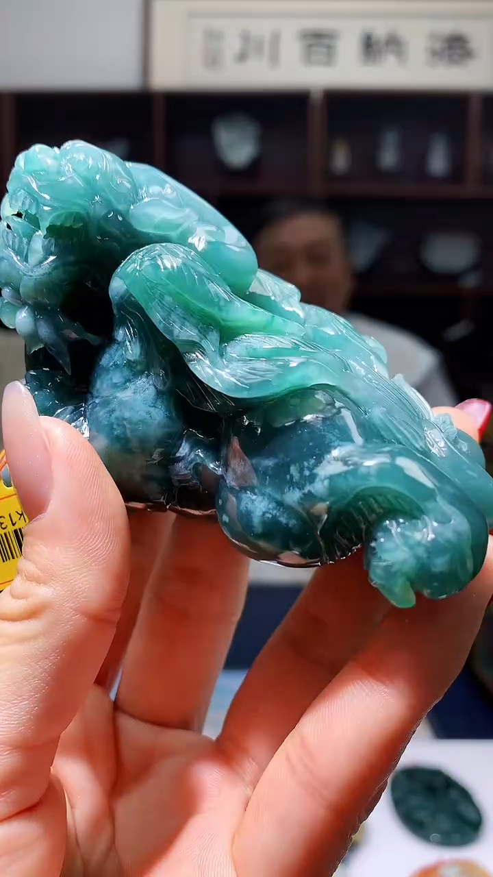 【闪购商品】定制翡翠未镶嵌1080hm-毛货摆件31