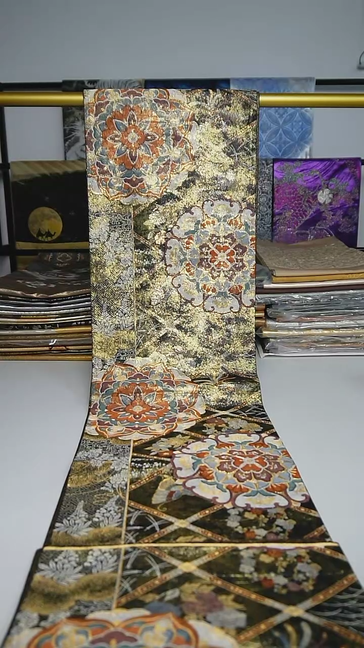 织绣24 单面全通佐贺锦宝相花