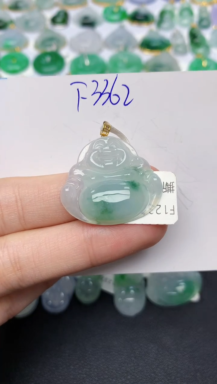 颈饰18K金镶嵌翡翠 天然缅甸A货翡翠百元以上9元证书费自理