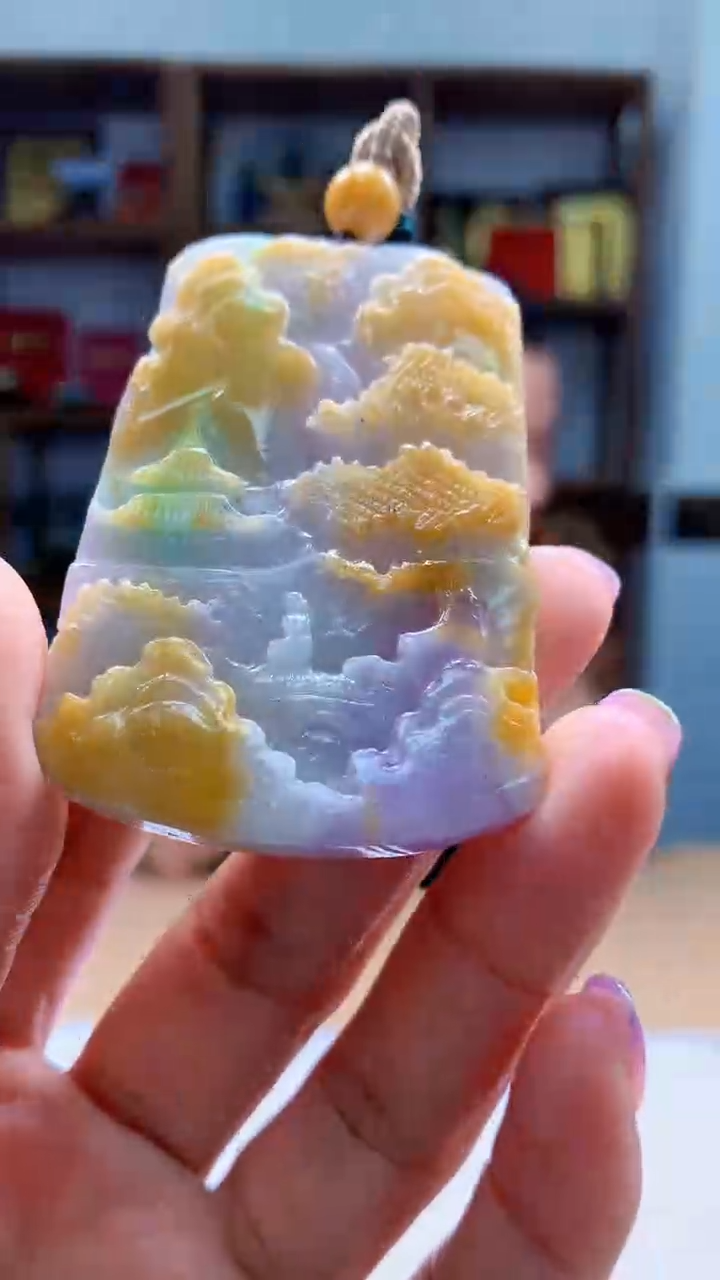 定制翡翠未镶嵌1105jj-毛货挂件15